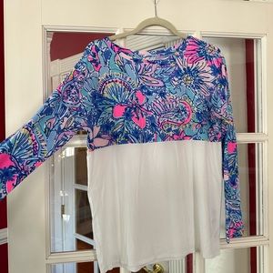 Lilly Pulitzer Pop Up Got Your Back Finn top! Great colors! Sz Small.